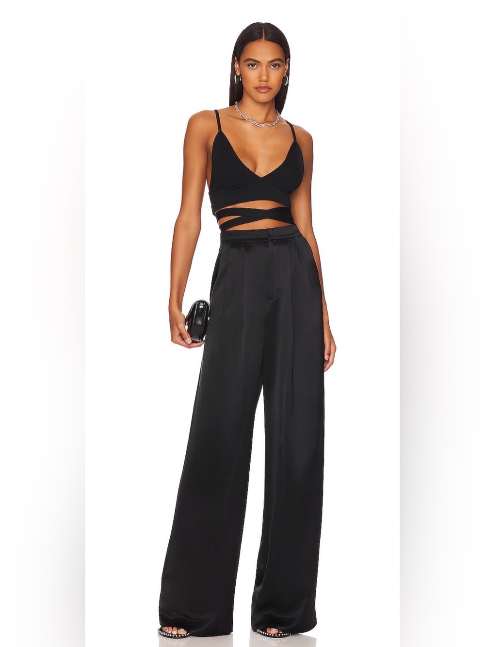 EUC Allen Schwartz satiny pants sz 6 black